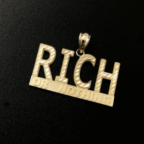 Rich or Nothing DC 10K Yellow Gold Pendant