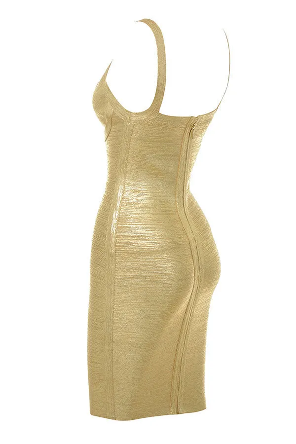 Roxy Gold Bodycon Dress