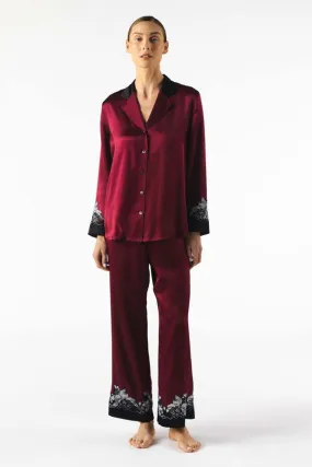 Roxy Rapture Silk PJ Set - Bordeaux