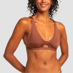 Roxy Silky Island Elongated Bra Bikini Root Beer - Womens