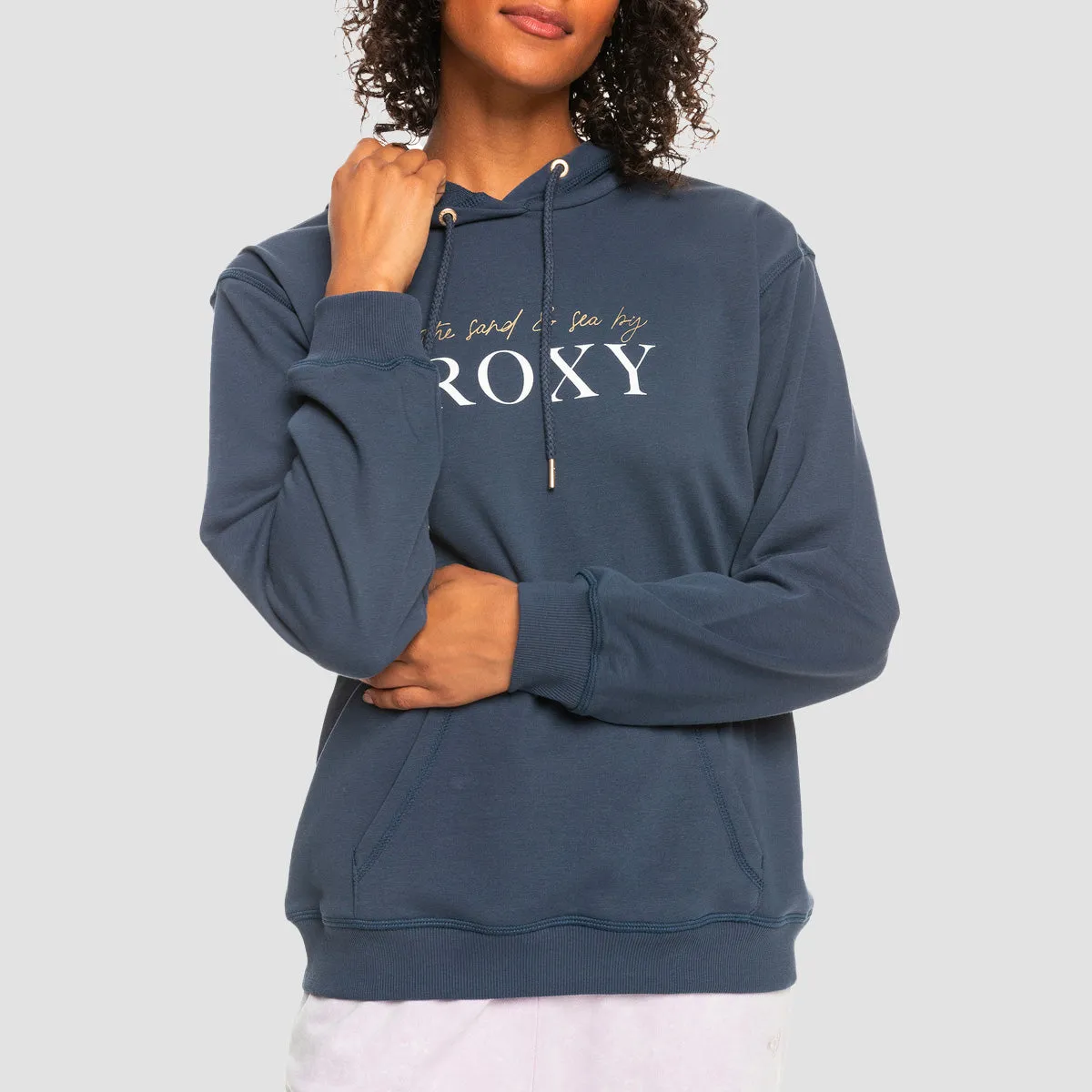 Roxy Surf Stoked Pullover Hoodie Mood Indigo - Womens