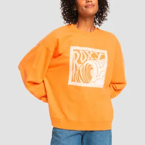 Roxy Take Your Place B Crew Sweat Tangerine - Womens