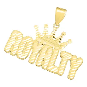 ROYALTY Crown DC 10K Yellow Gold Pendant