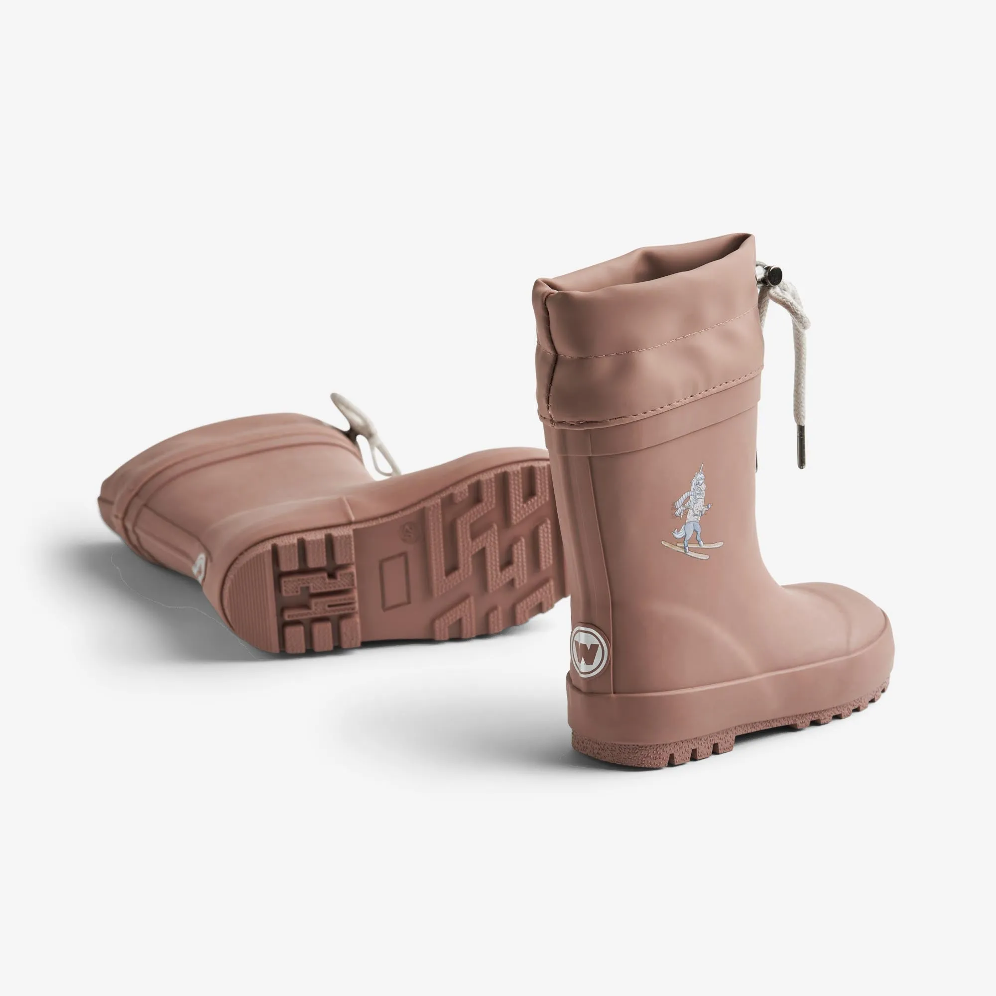 Rubber Boot Thermo Solid - old rose unicorn