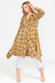 SALE My Choice Plaid Button Trench Coat