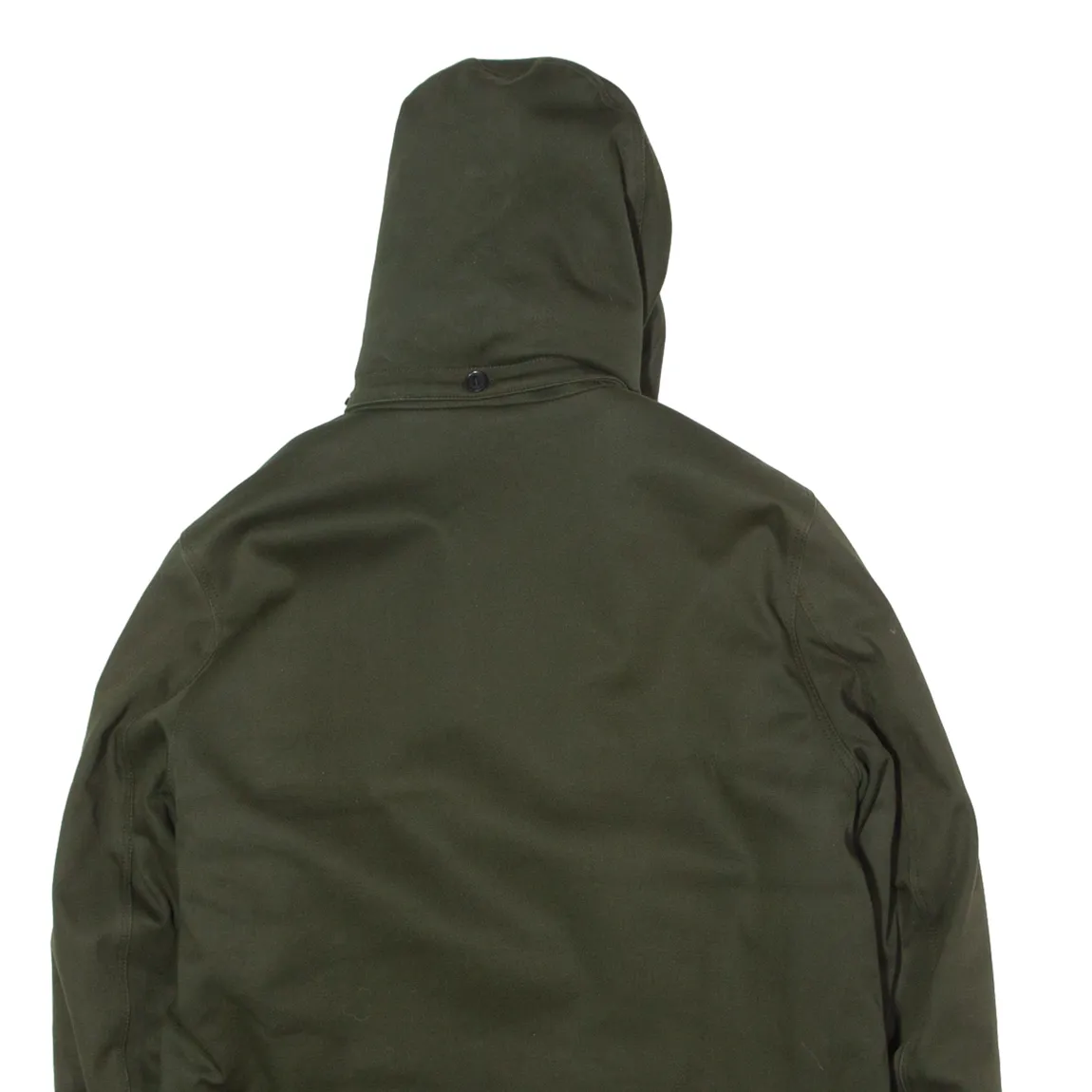 SANDRO Fleece Lined Mens Parka Jacket Green Hooded M