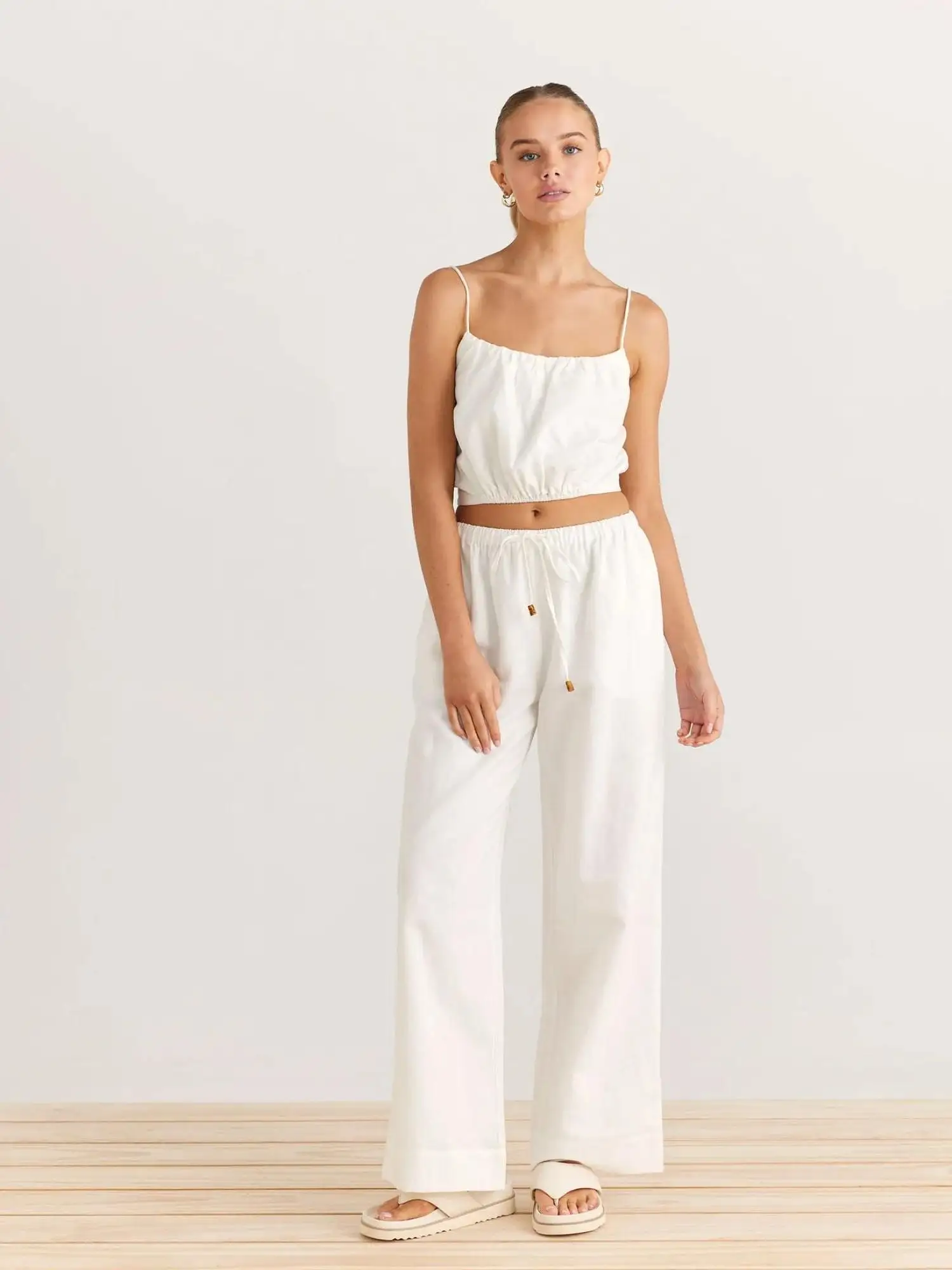 Sara Pants | White