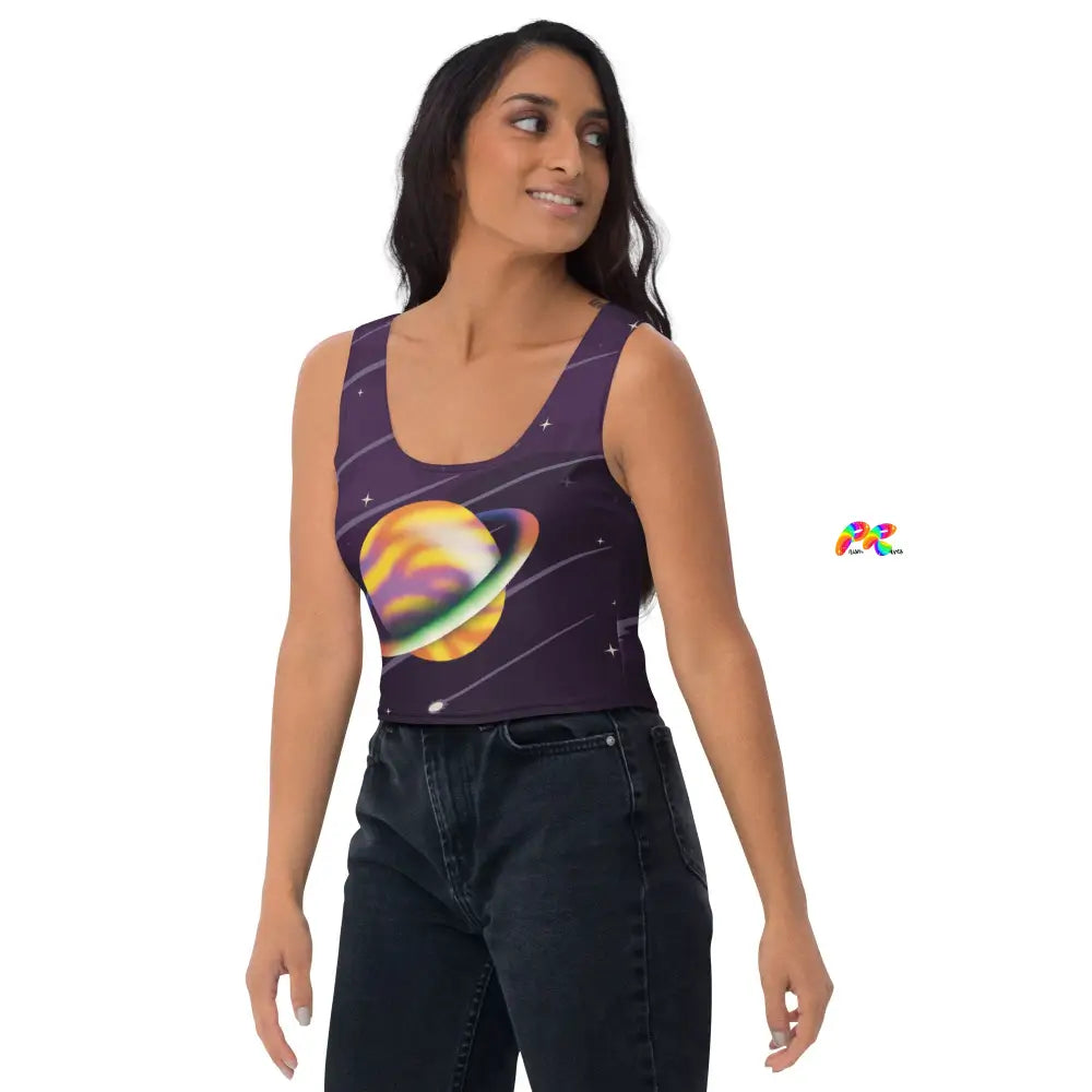 Saturn Rave Crop Top