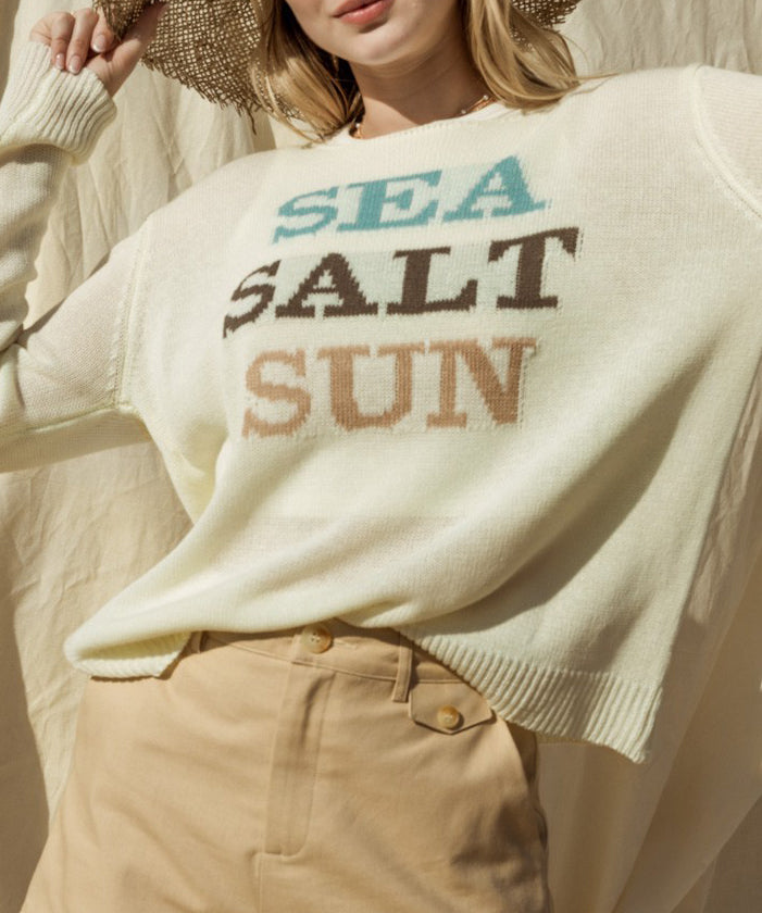 Sea Salt Sun Sweater Top - White