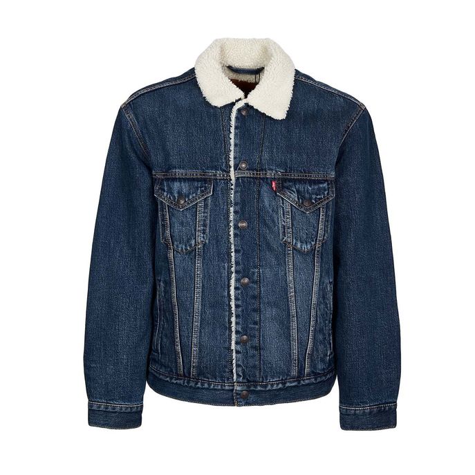 SHERPA TRUCKER JACKET Man Dark denim