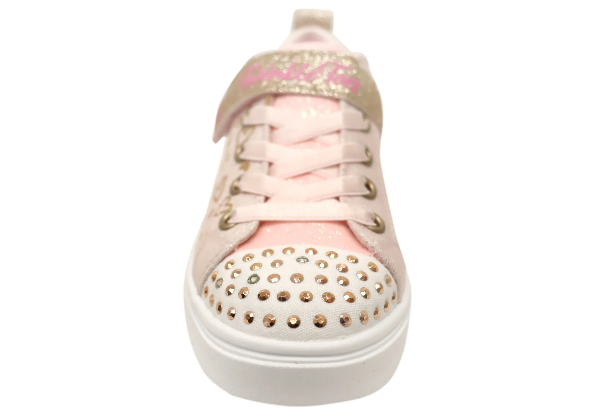 Skechers Kids Girls Twinkle Sparks Heather Charm Light Up Sneakers