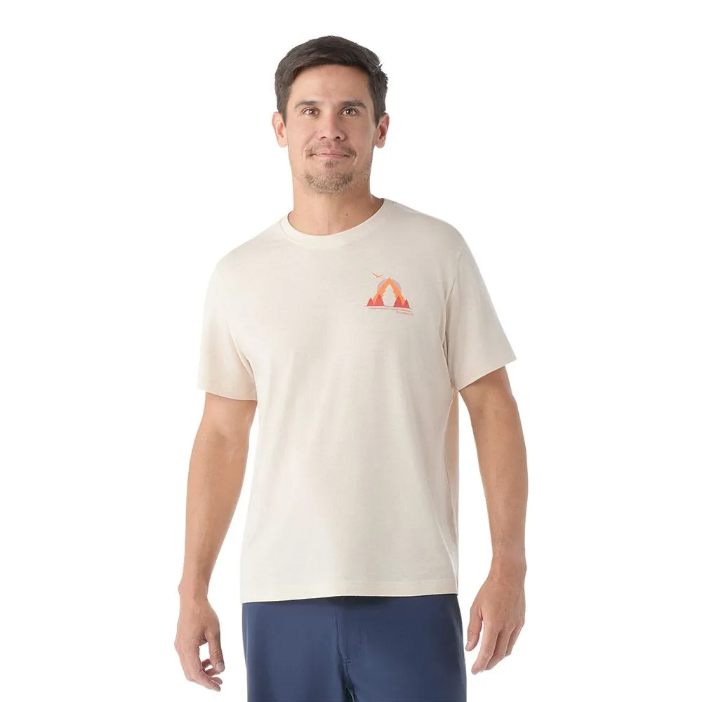 Smartwool Go Far Feel Good Graphic Short Sleeve In Almond