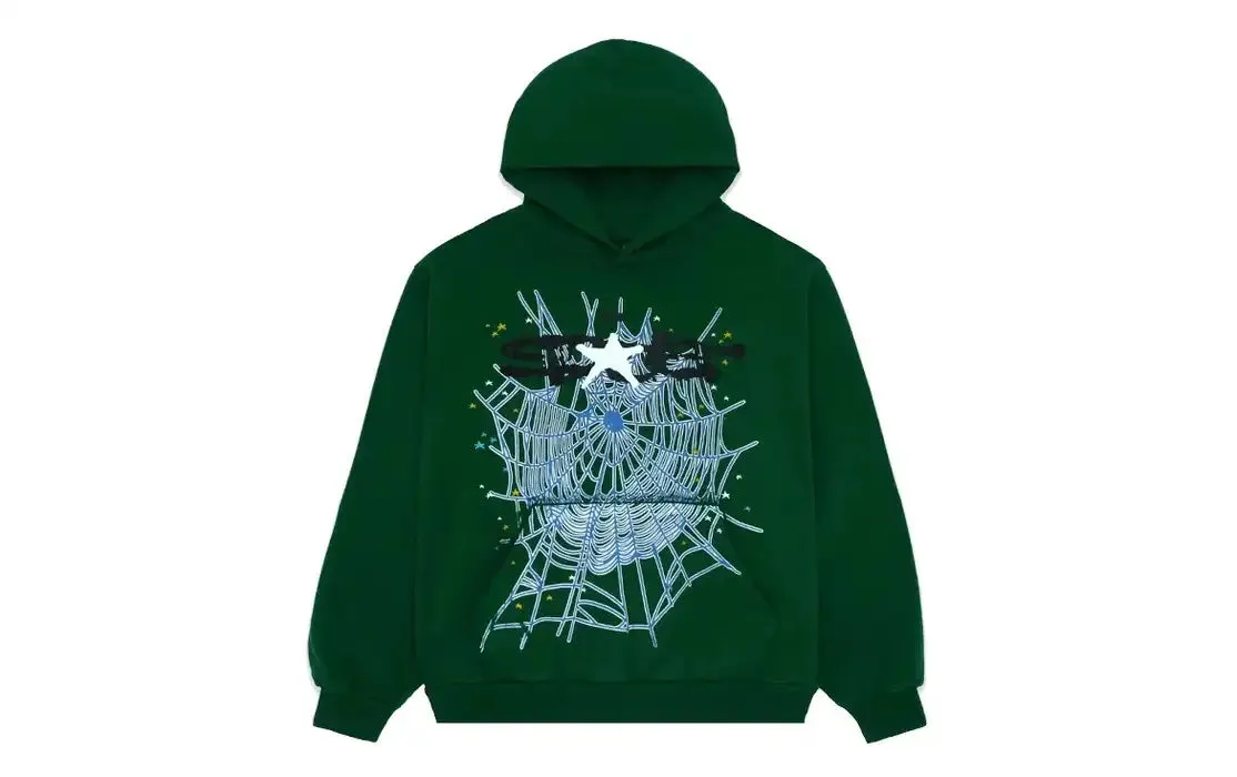 SP5DER GREEN WEB HOODIE