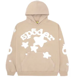 Sp5der Hoodie Brown stars