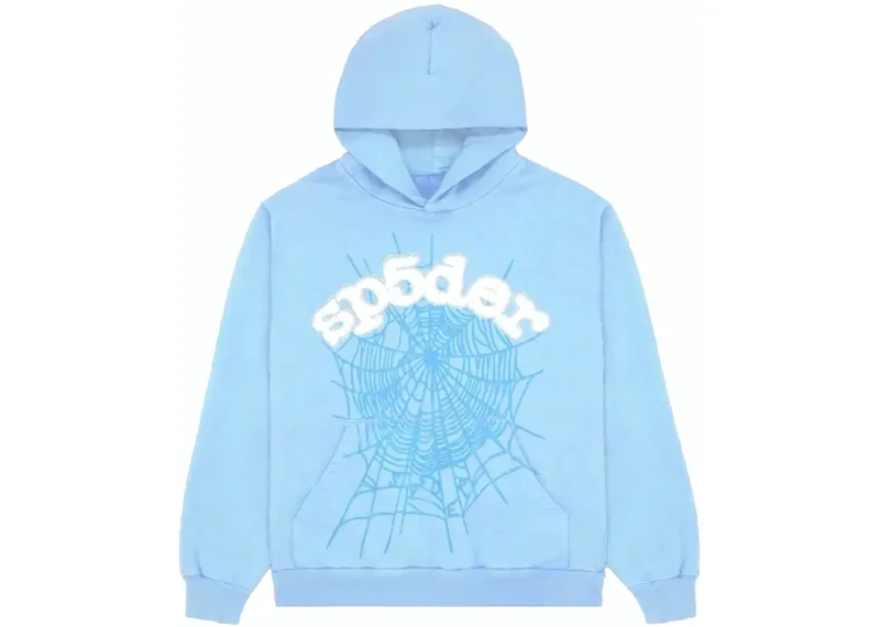 Sp5der Hoodie Sky Blue