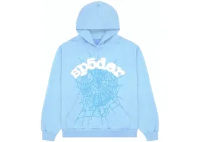 Sp5der Hoodie Sky Blue