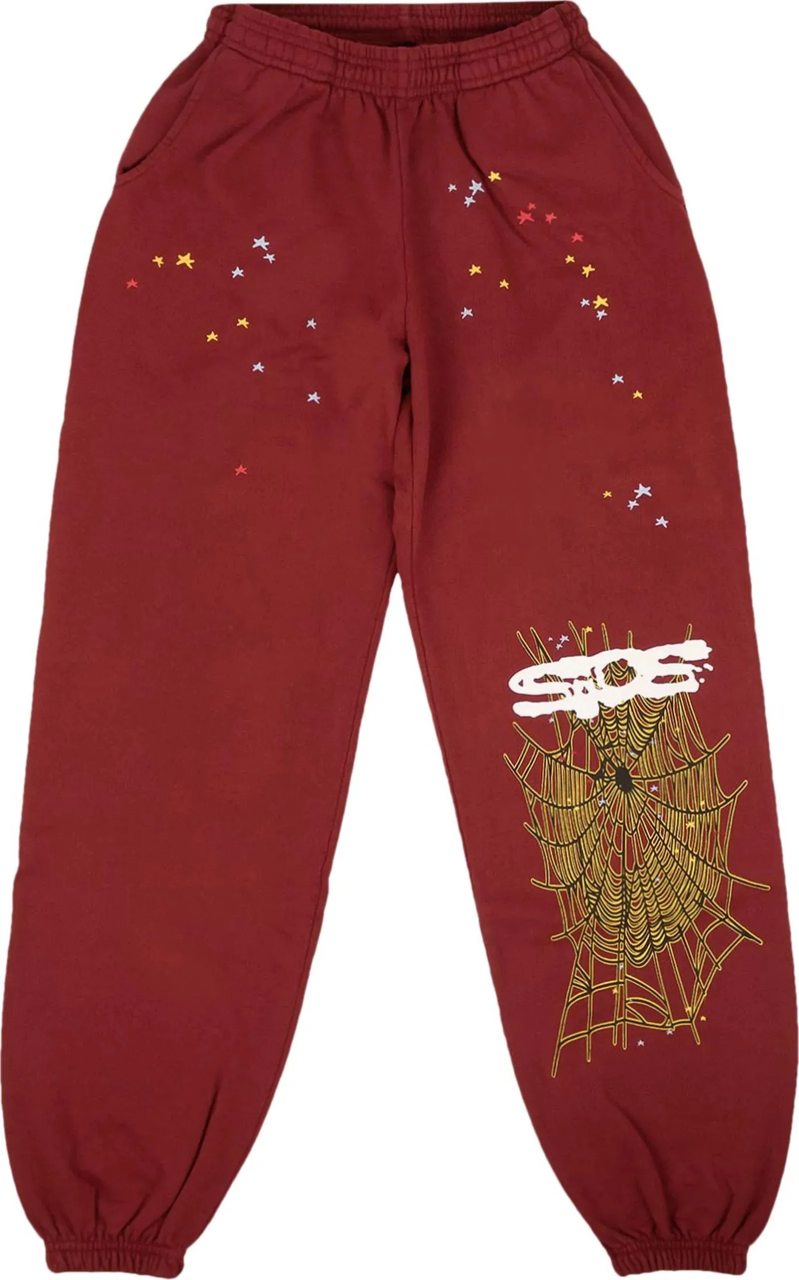 Sp5der Sweatpants Maroon