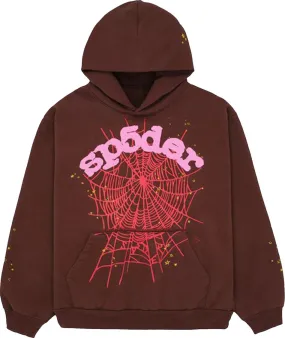 Sp5der - Web Hoodie - Brown