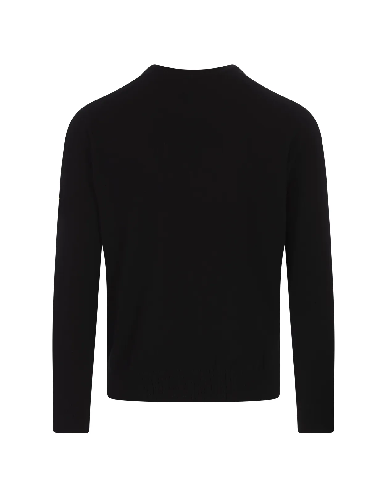 STONE ISLAND Black Wool Crew Neck Pullover