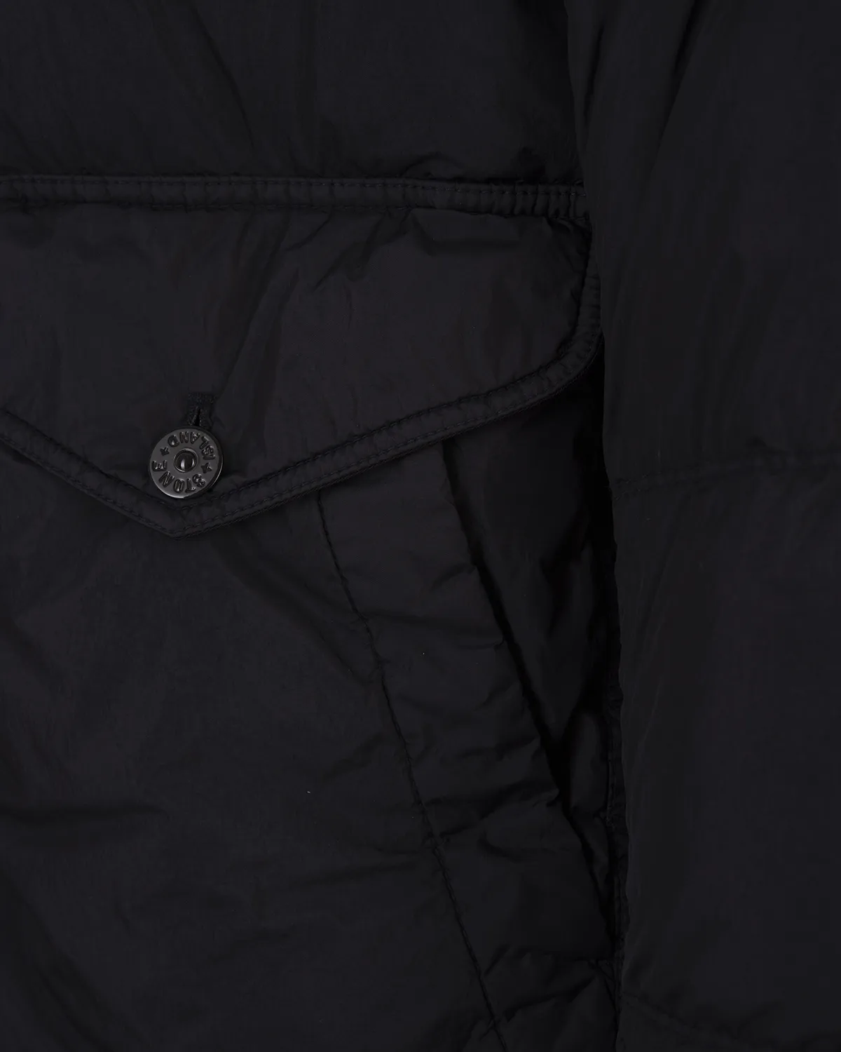 STONE ISLAND Navy Blue Jacket In CRINKLE REPS R-NY