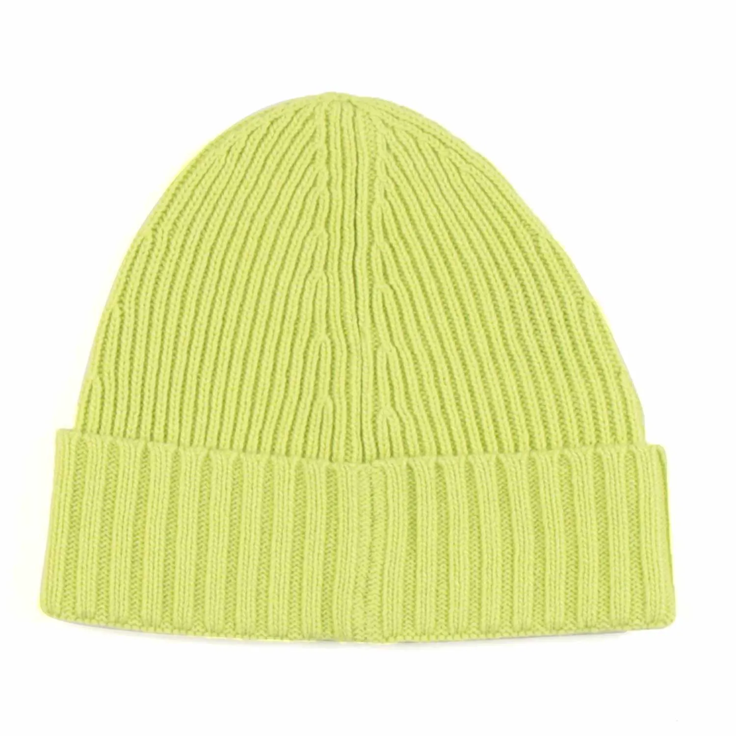 Stone Island Ribbed Lime Wool Hat