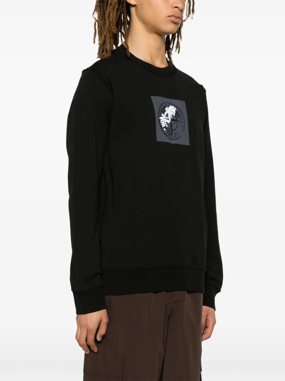 Stone Island - Sweat black 66559 'INSTITUTIONAL ONE' PRINT