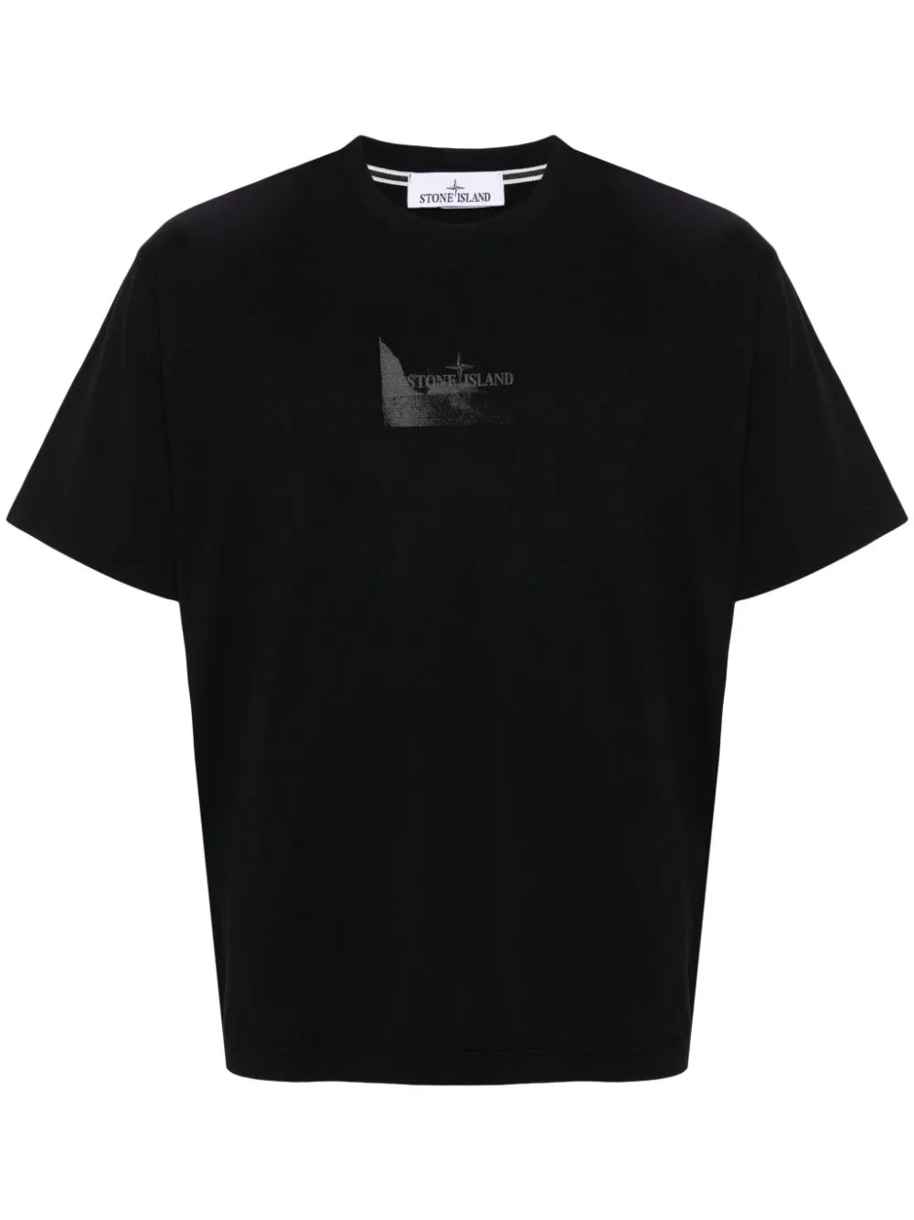 Stone Island - T Shirt black REFLECTIVE TWO' PRINT