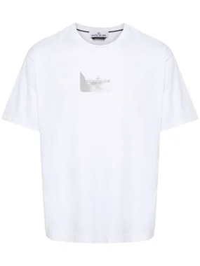 Stone Island - T Shirt white 2RC88 'REFLECTIVE TWO' PRINT