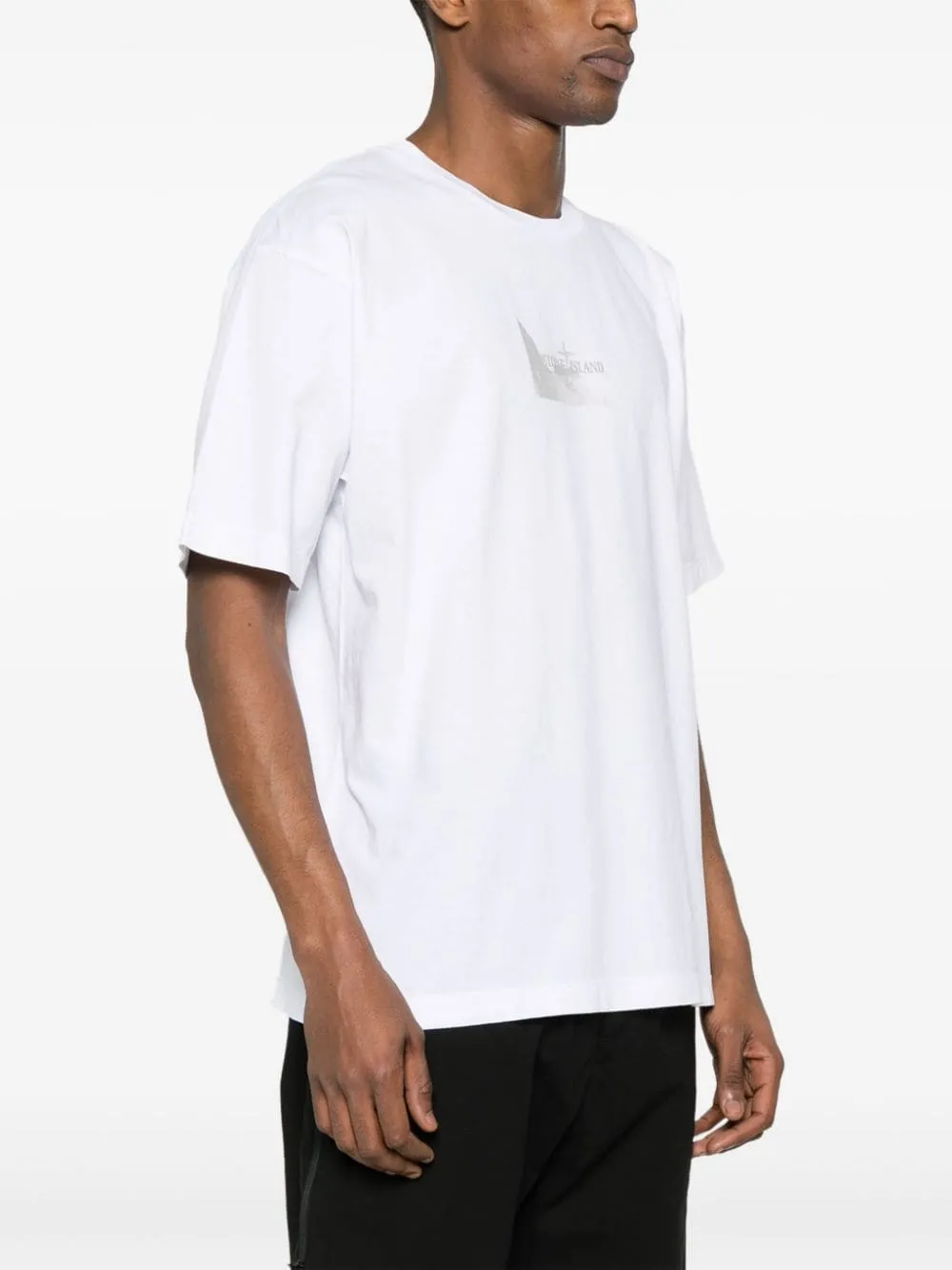 Stone Island - T Shirt white 2RC88 'REFLECTIVE TWO' PRINT