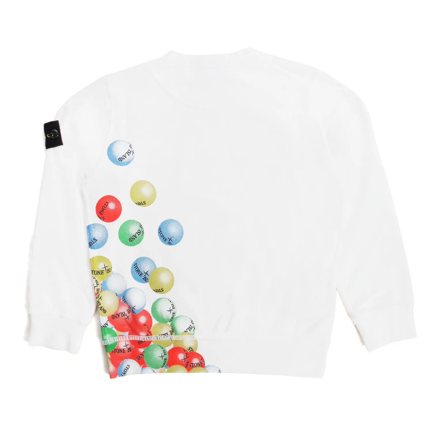 Stone Island White And Multicolor Child Sweatshirt