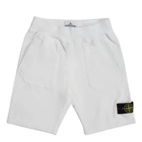 Stone Island White Shorts For Boys And Teen