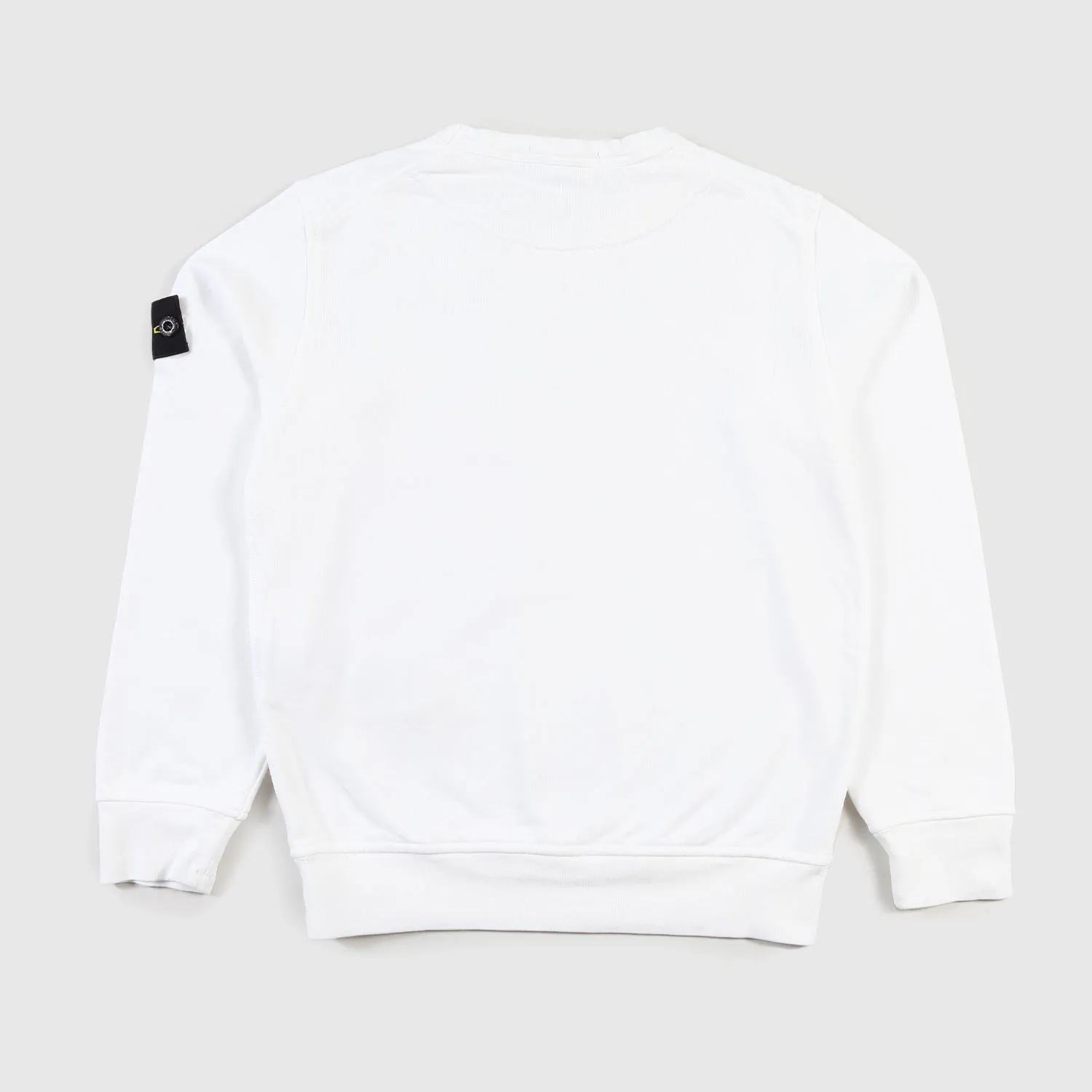 Stone Island White Sweatshirt With Patch For Boy