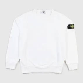 Stone Island White Sweatshirt With Patch For Boy