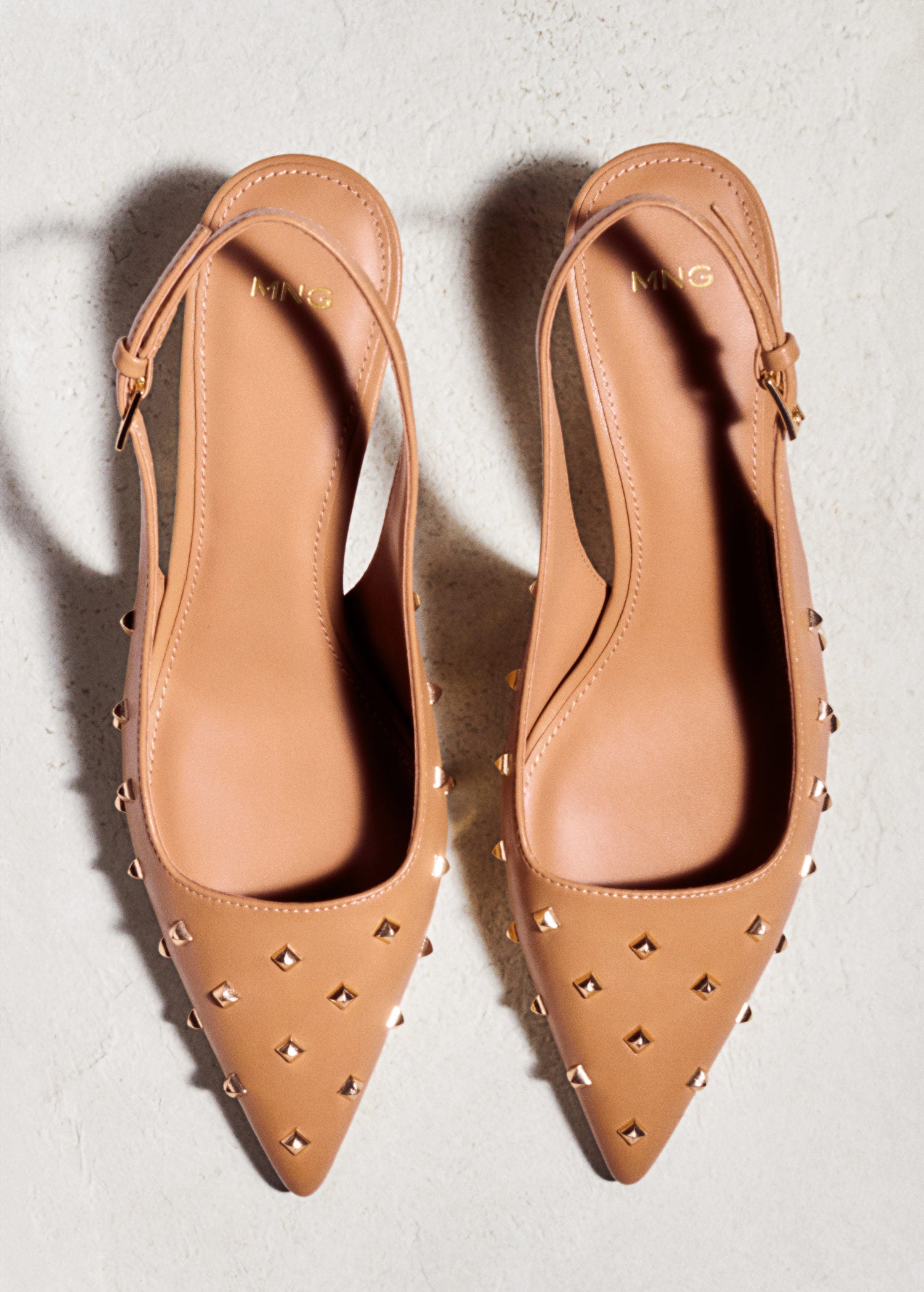 Studded sling back shoes