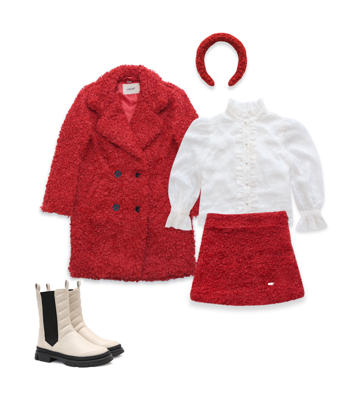 Teddy Coat red