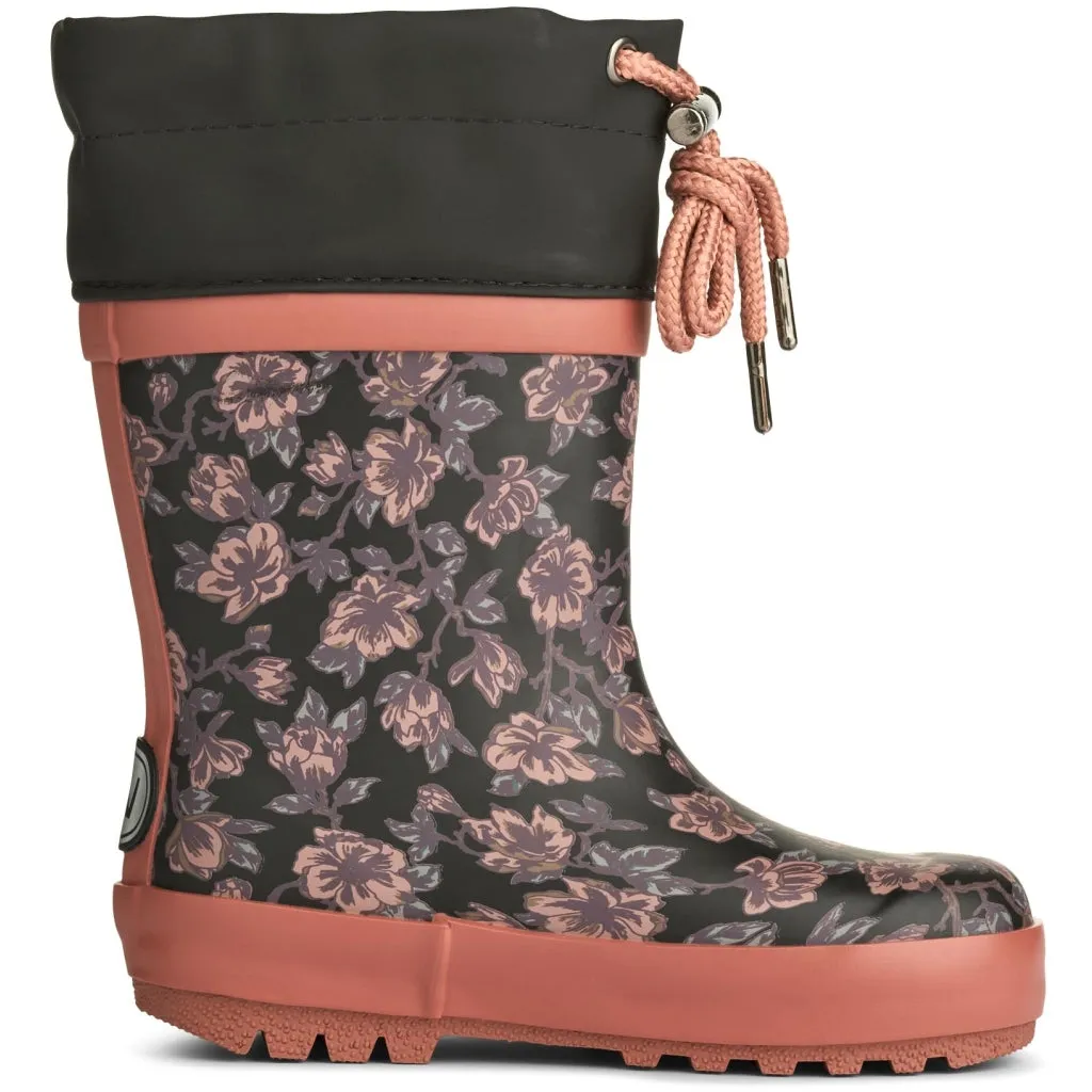 Thermo Rubber Boot Print - black magnolia