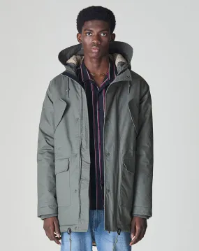 TOMRA OVERSIZED SHERPA LINED MENS PARKA | DARK KHAKI