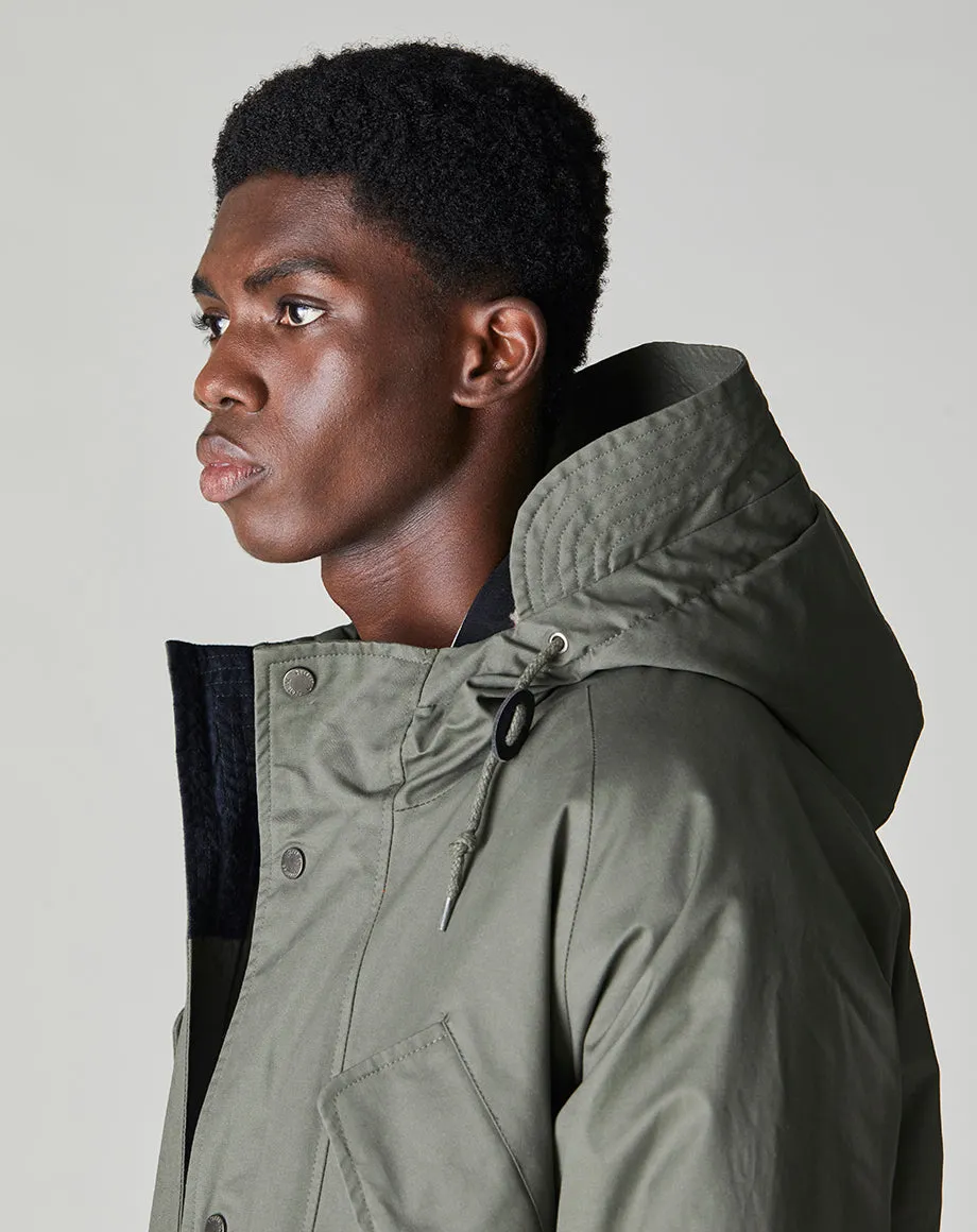 TOMRA OVERSIZED SHERPA LINED MENS PARKA | DARK KHAKI