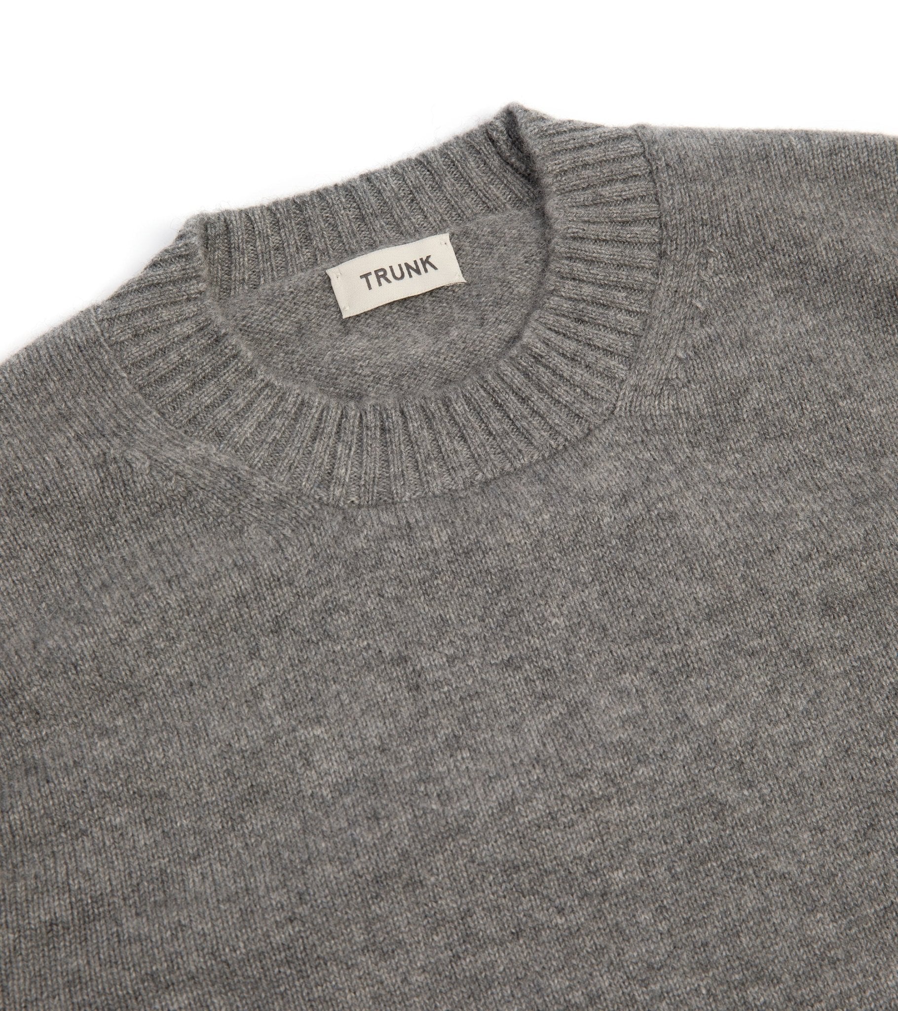 Trunk Crawford Cashmere Crew Neck Sweater: Grey Flannel