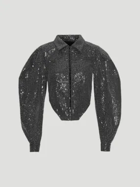 Twill Sequin Jacket