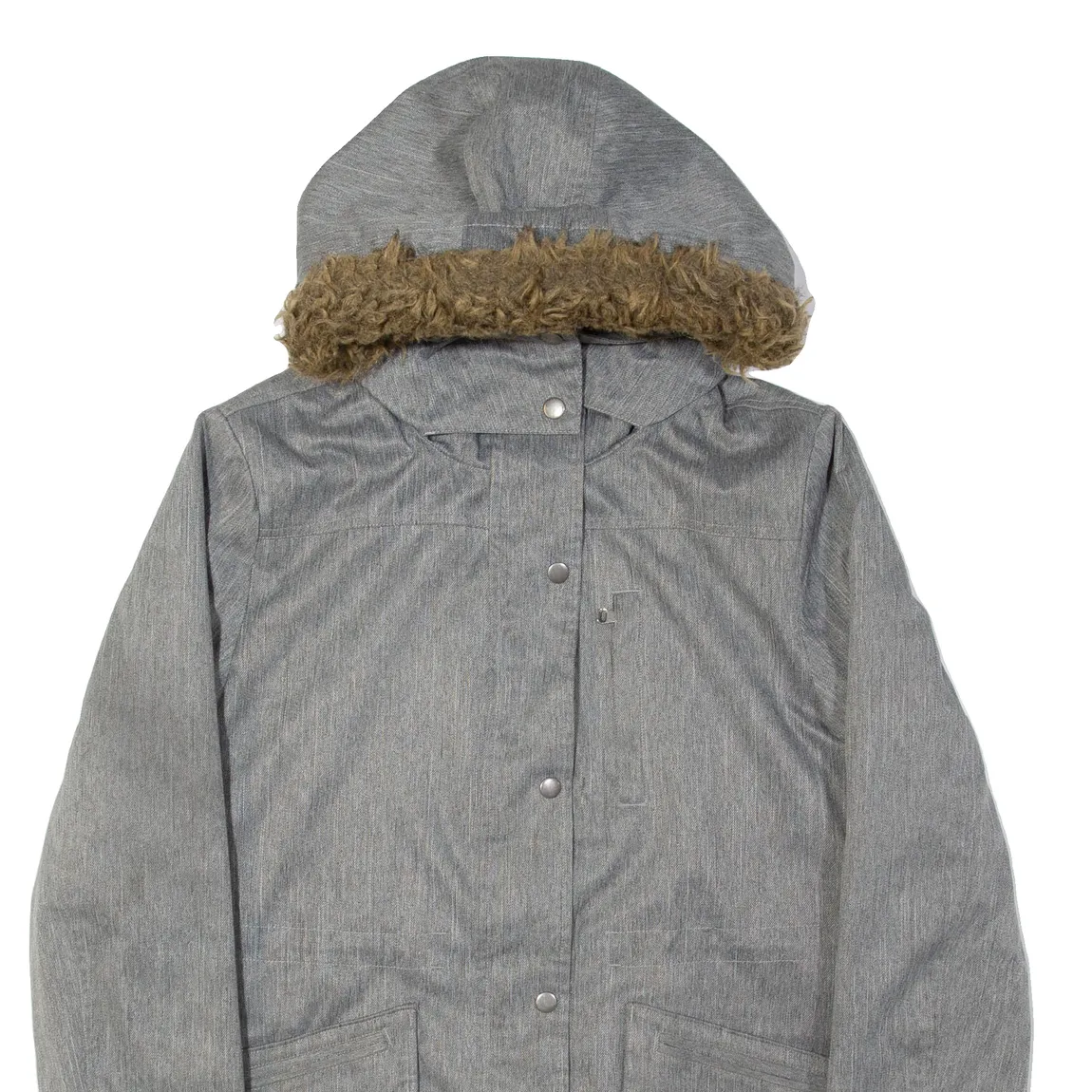 VANS Womens Parka Coat Grey Hooded L