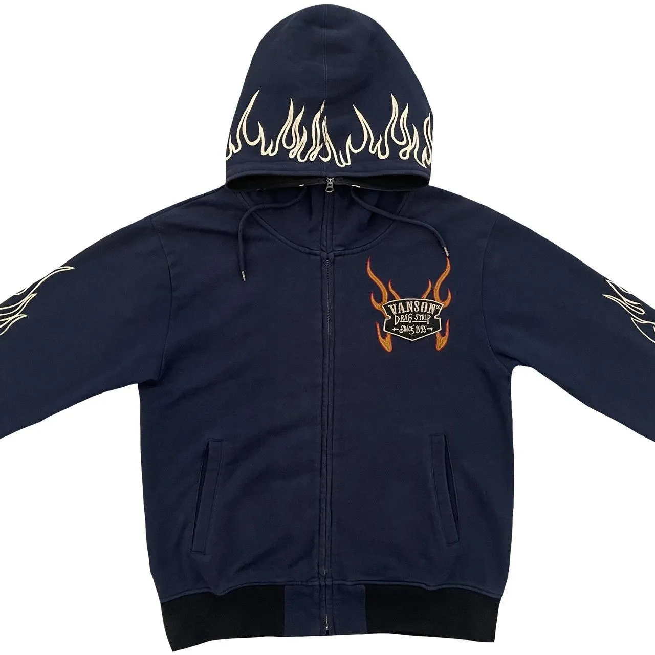 Vanson Leathers Flame Hoodie