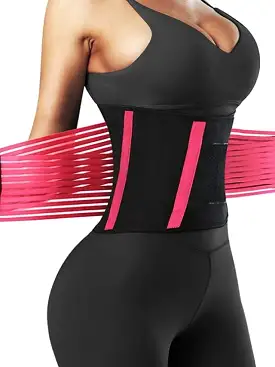 Women's Breathable Sports Waist Trainer Corset with Hook and Loop Closure