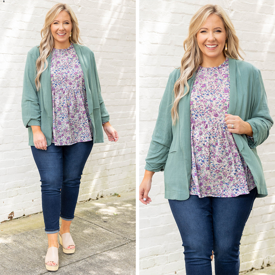 Working In Style Jacket, Sage