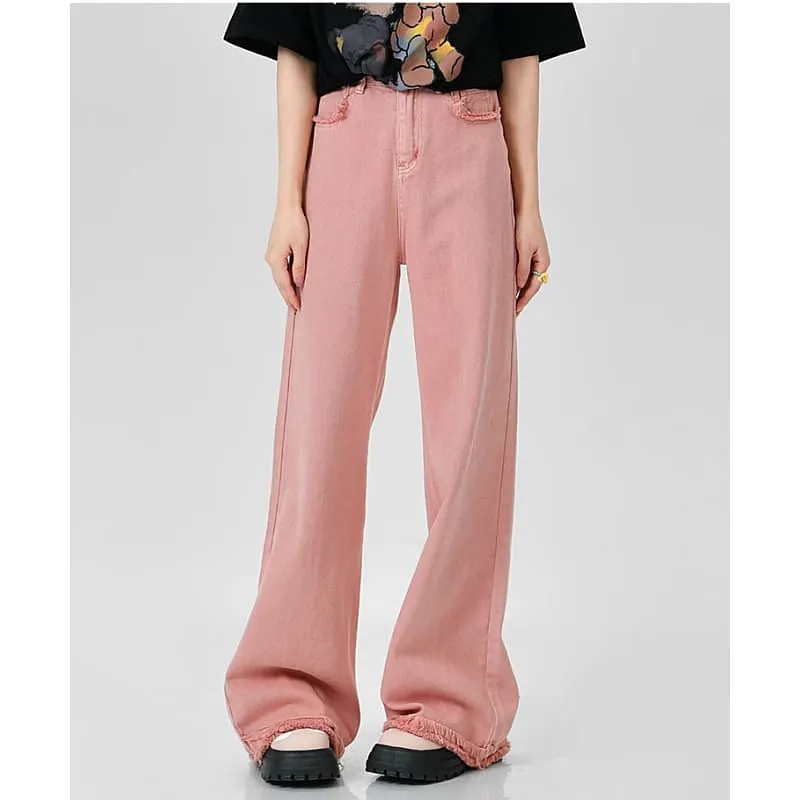 Y2K Style Baggy Long Pink Pants ON621