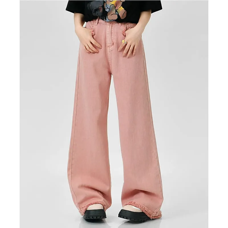 Y2K Style Baggy Long Pink Pants ON621