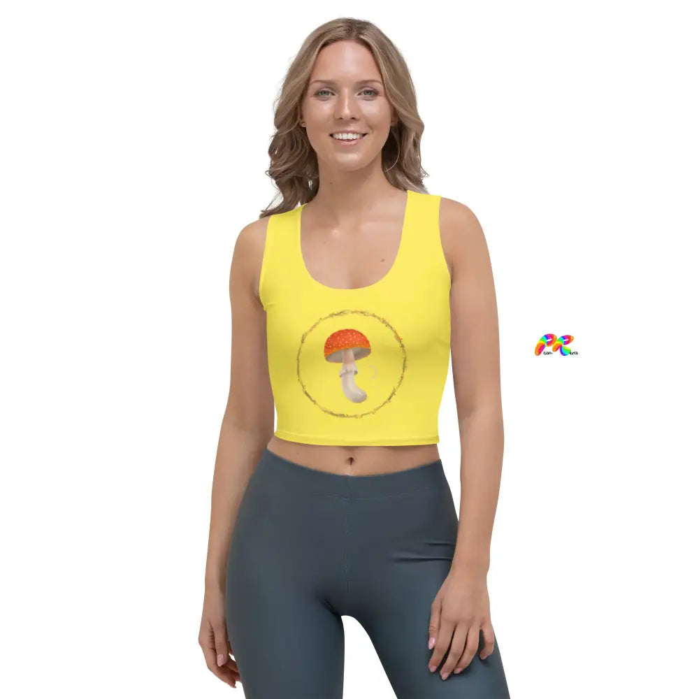 Yellow Mushroom Crop Top