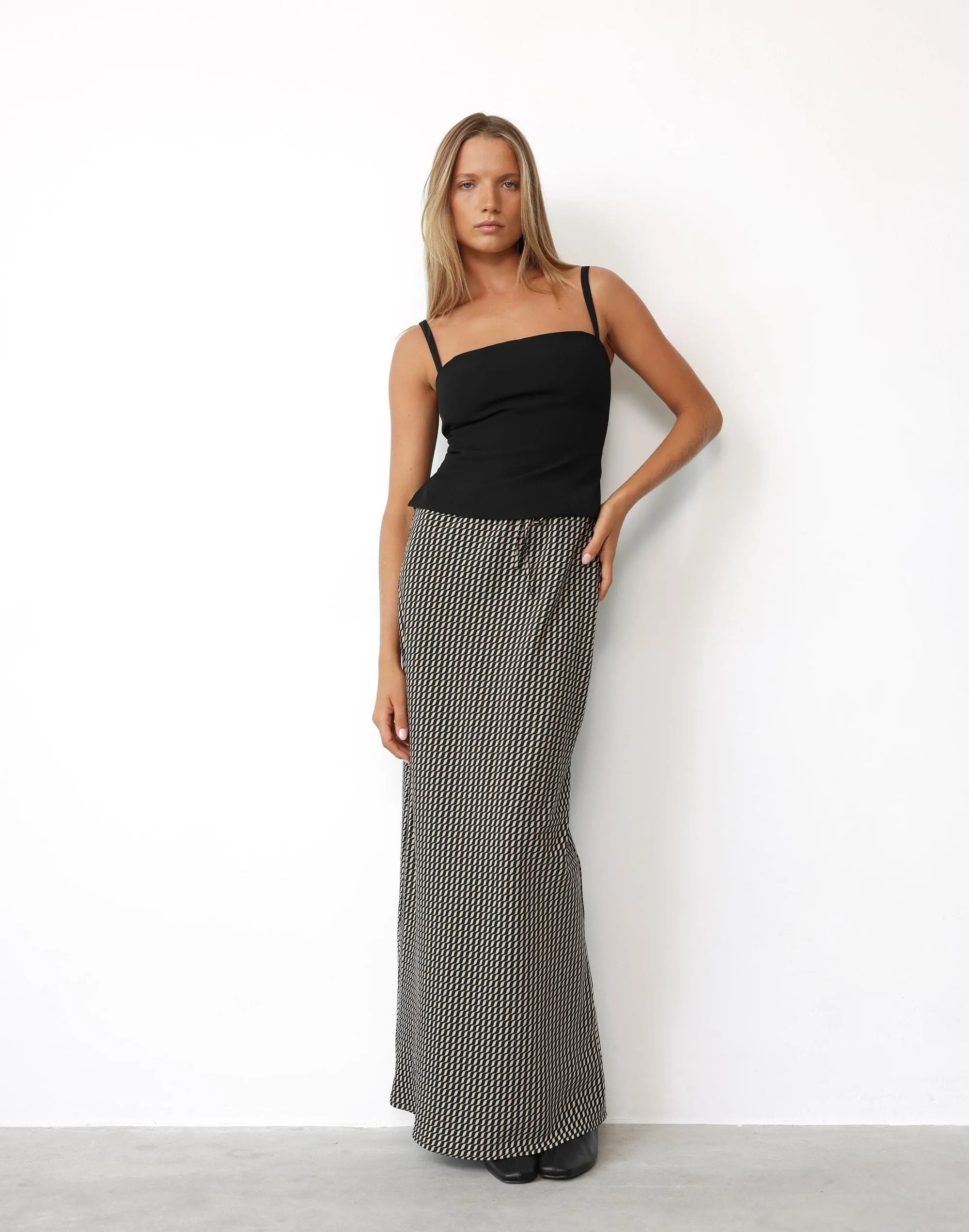 Zaya Maxi Skirt (Sand Ripple)