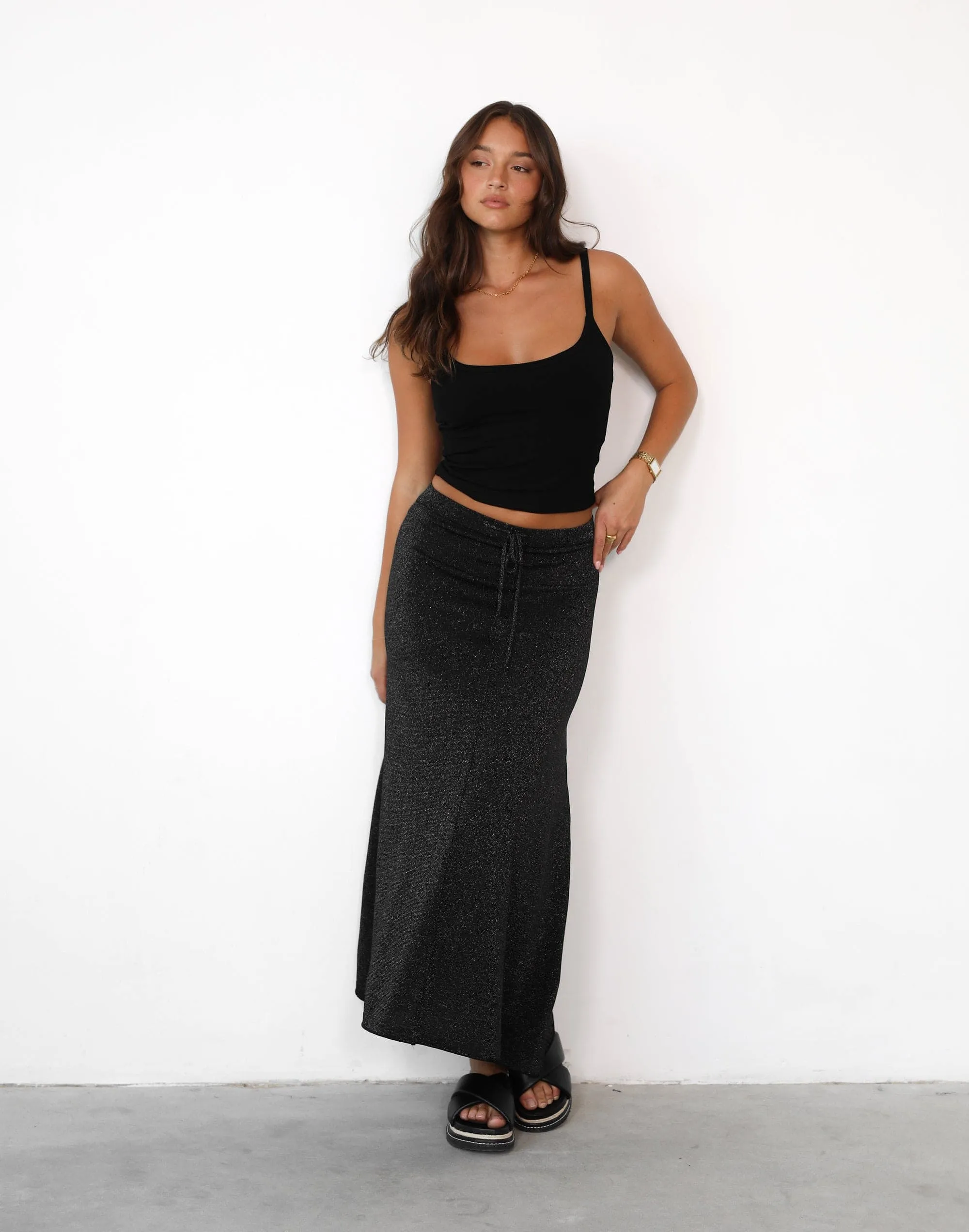 Zerah Maxi Skirt (Black)