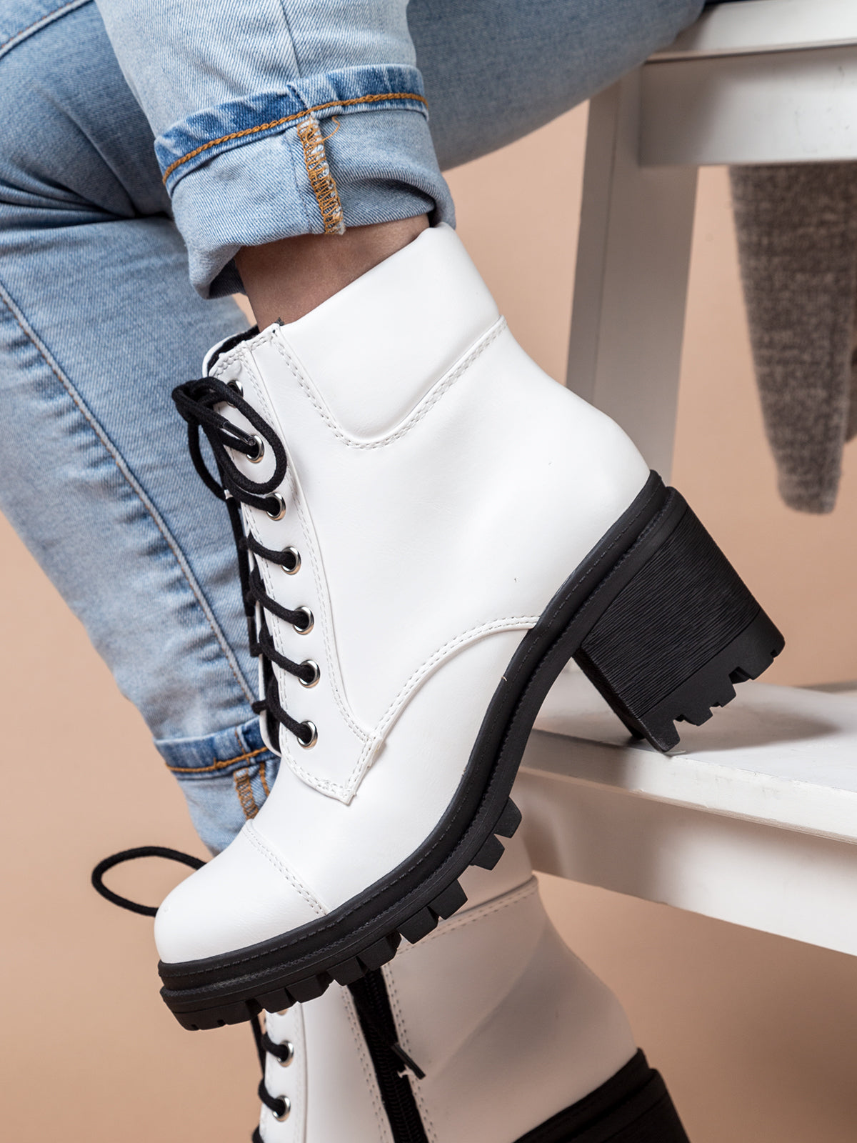 Zip-Up Chunky Heel Fashion Ankle Boots